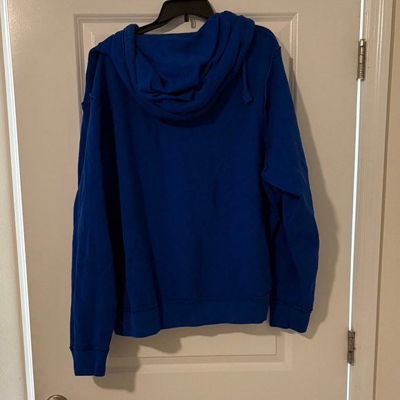 Aeropostale Men's Blue and Orange Hoodie - Picture 3 of 4